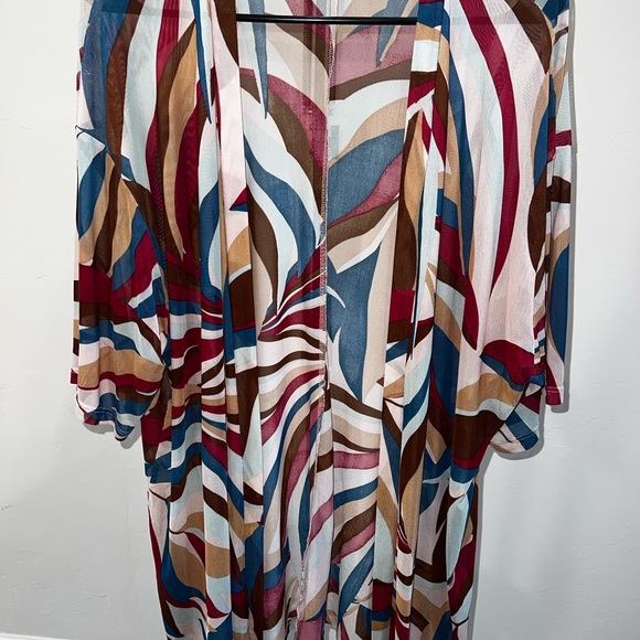 Lane Bryant Multicolor Patterned Kimono - Picture 2 of 4